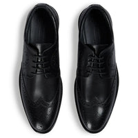 Cambridge - Chaussures Derby Brogue à bout golf noires pour hommes