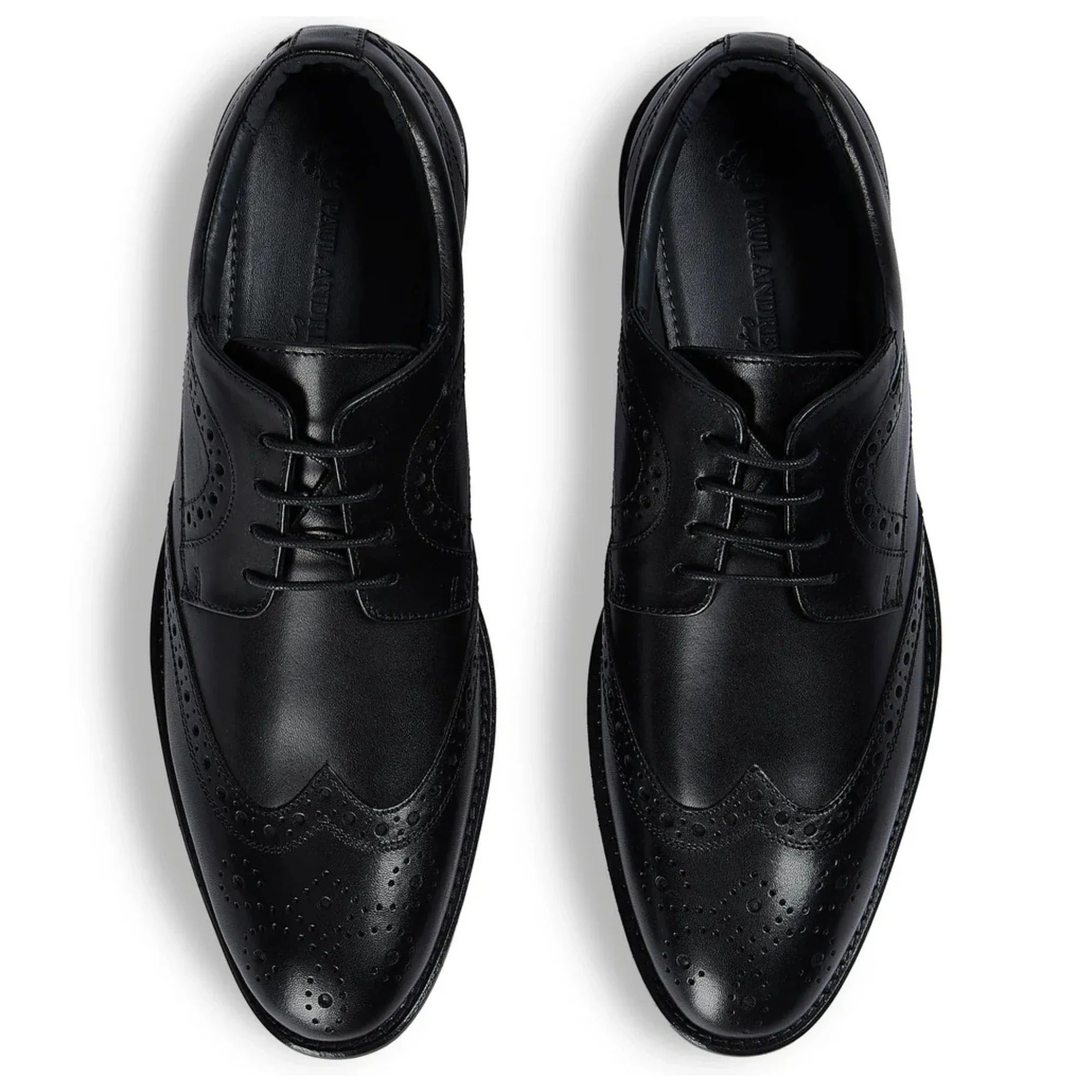 Cambridge - Chaussures Derby Brogue à bout golf noires pour hommes