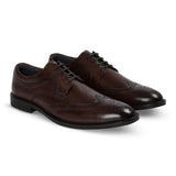 Cambridge - Chaussures Derby Brogue à bout golf marron foncé pour homme