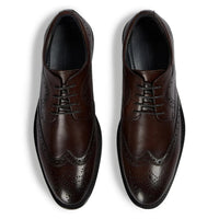 Cambridge - Chaussures Derby Brogue à bout golf marron foncé pour homme