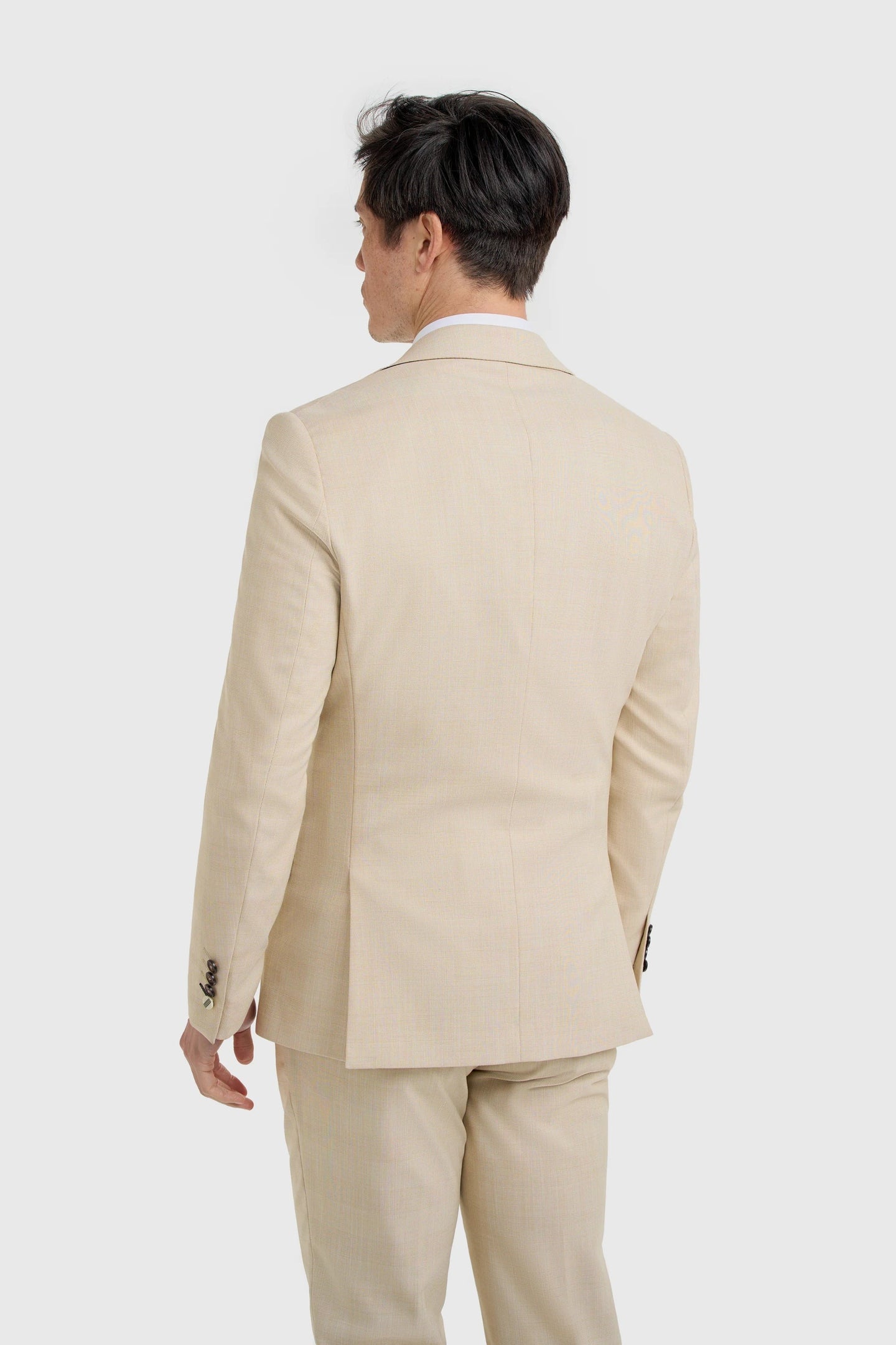 Camden - Blazer beige à carreaux pour homme