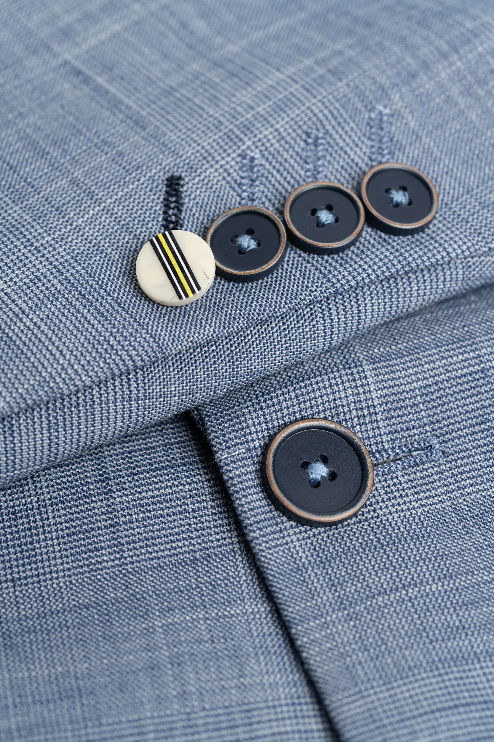 Camden - Costume trois pièces bleu à carreaux pour homme