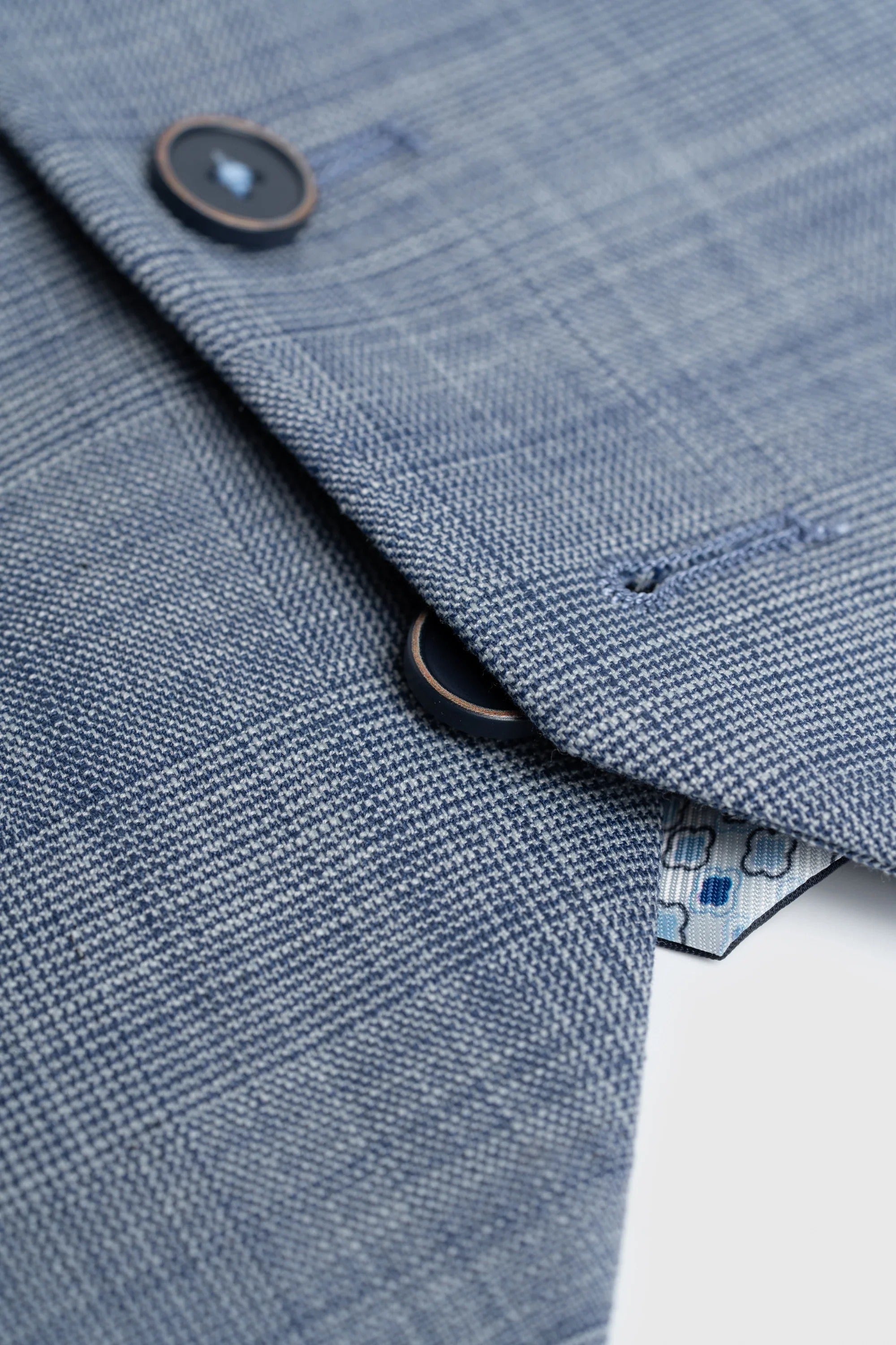 Camden - Costume trois pièces bleu à carreaux pour homme