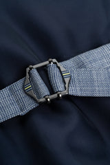 Camden - Costume trois pièces bleu à carreaux pour homme