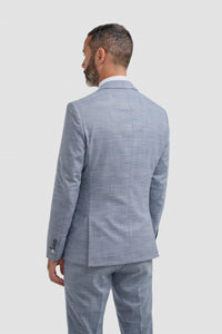 Camden - Costume trois pièces bleu à carreaux pour homme