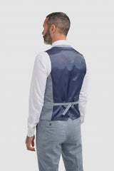 Camden - Gilet à carreaux bleus pour homme