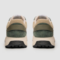 Canbera - Baskets légères en daim vert sauge pour homme