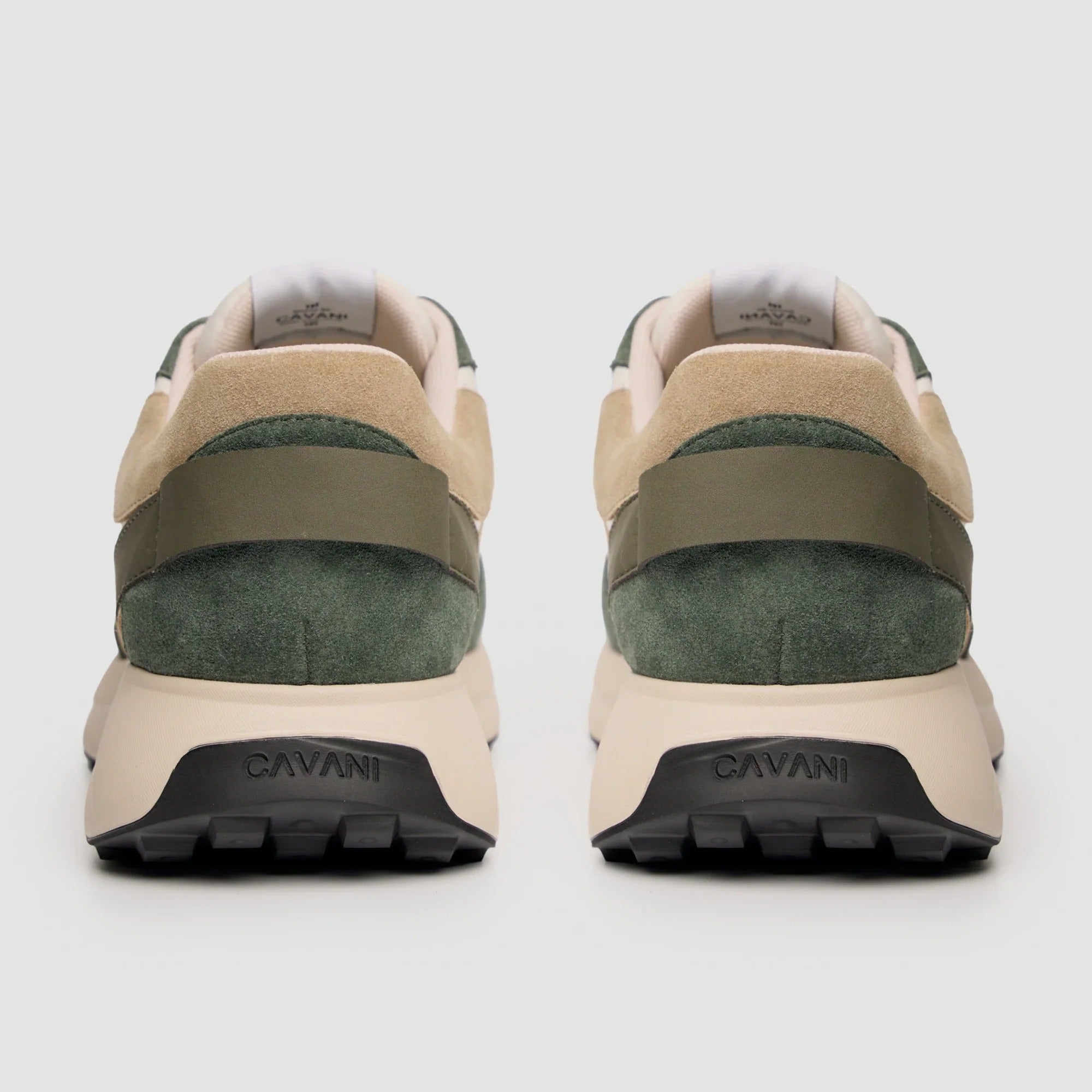 Canbera - Baskets légères en daim vert sauge pour homme