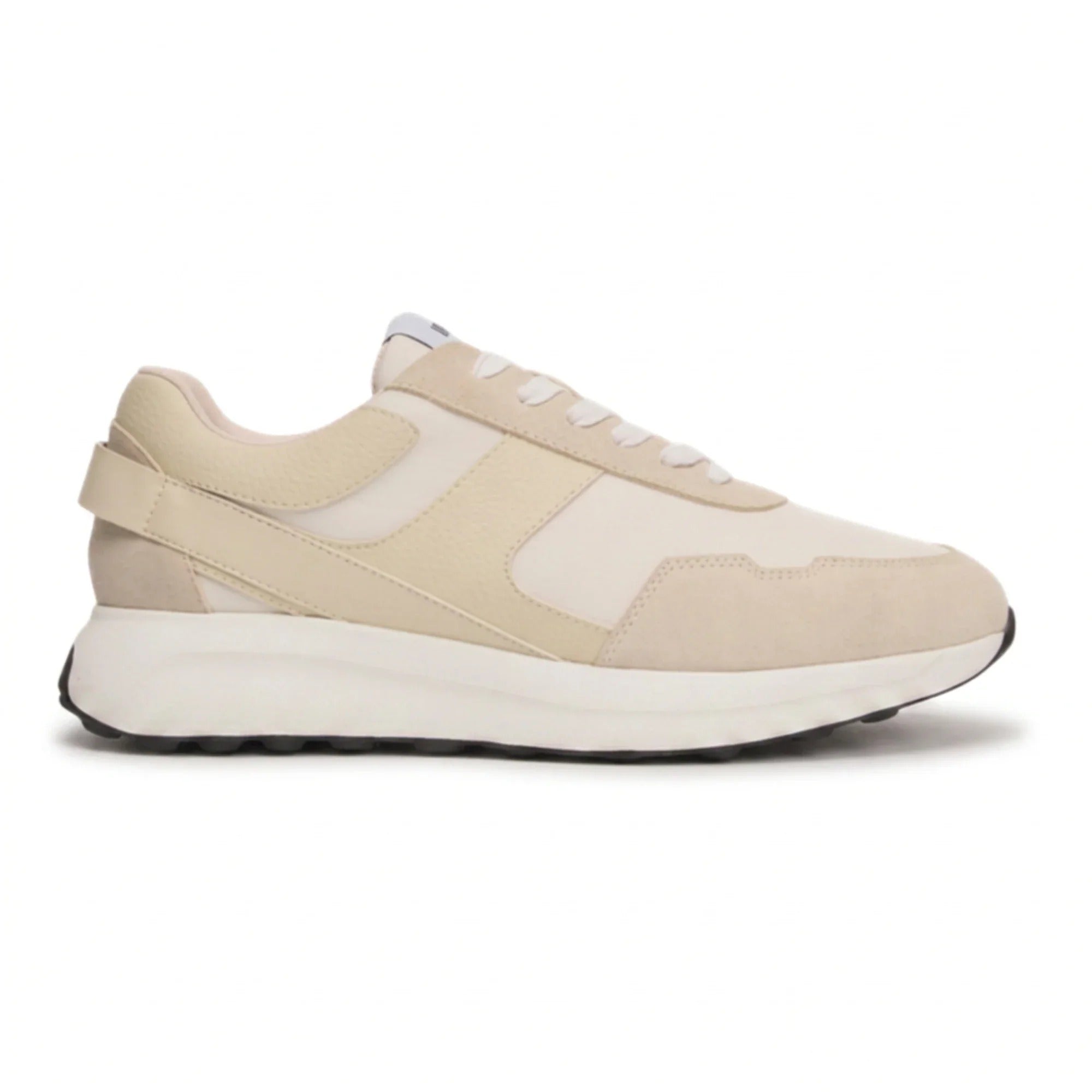 Canbera - Baskets légères blanches en daim pour homme