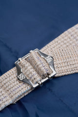 Caridi - Gilet de mariage en tweed beige pour homme