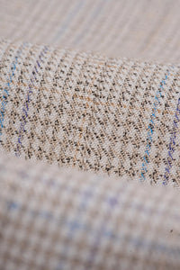Caridi - Blazer de mariage beige en tweed pour homme
