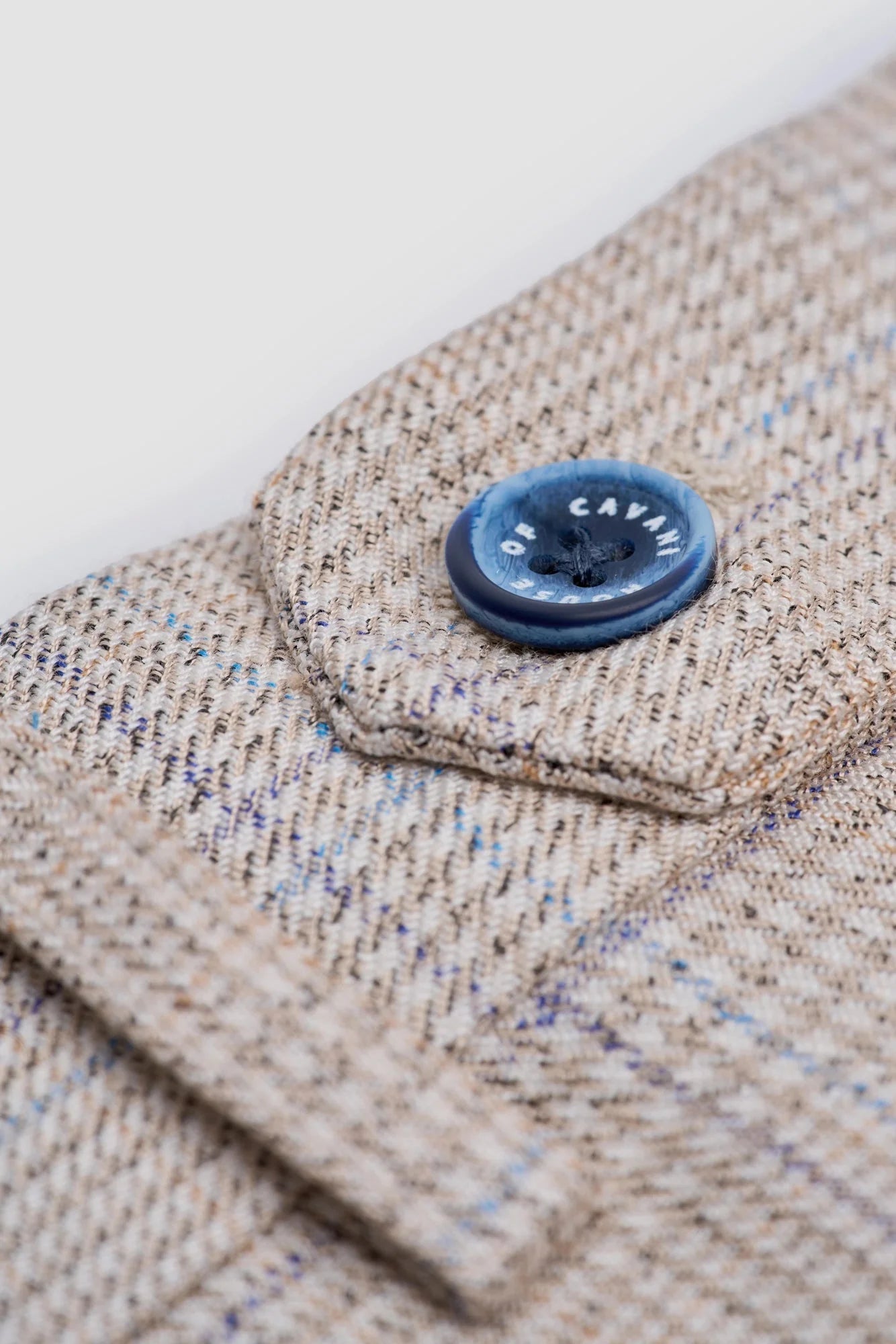 Pantalon de mariage beige en tweed Caridi pour homme
