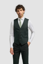Gilet en tweed vert olive pour homme Caridi