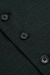 Gilet en tweed vert olive pour homme Caridi