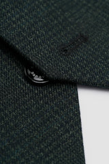 Gilet en tweed vert olive pour homme Caridi