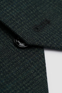 Gilet en tweed vert olive pour homme Caridi