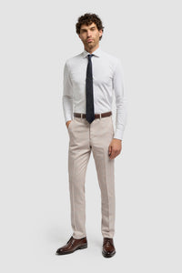 Pantalon de mariage beige en tweed Caridi pour homme