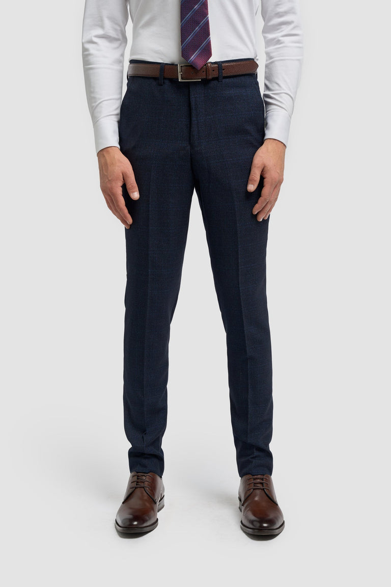 Pantalon en tweed bleu marine pour homme Caridi