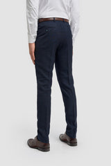 Pantalon en tweed bleu marine pour homme Caridi