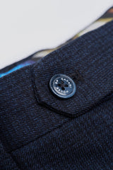 Pantalon en tweed bleu marine pour homme Caridi
