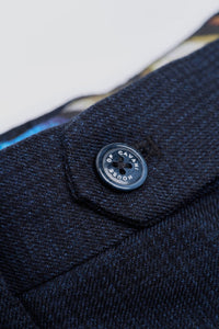 Pantalon en tweed bleu marine pour homme Caridi