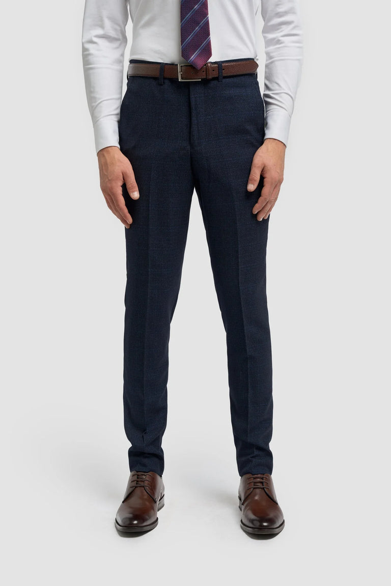 Pantalon en tweed bleu marine pour homme Caridi