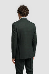 Blazer en tweed vert olive pour homme Caridi