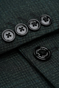 Blazer en tweed vert olive pour homme Caridi