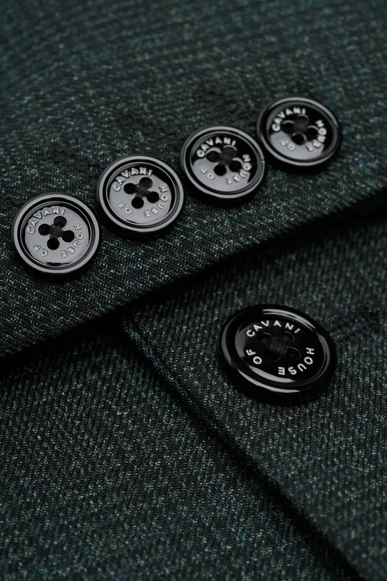 Blazer en tweed vert olive pour homme Caridi