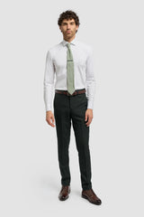 Pantalon en tweed vert olive pour homme Caridi