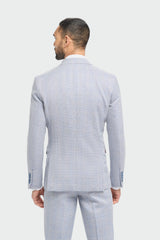 Caridi - Blazer de mariage bleu clair pour homme