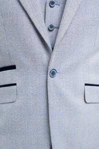 Caridi - Blazer de mariage bleu clair pour homme