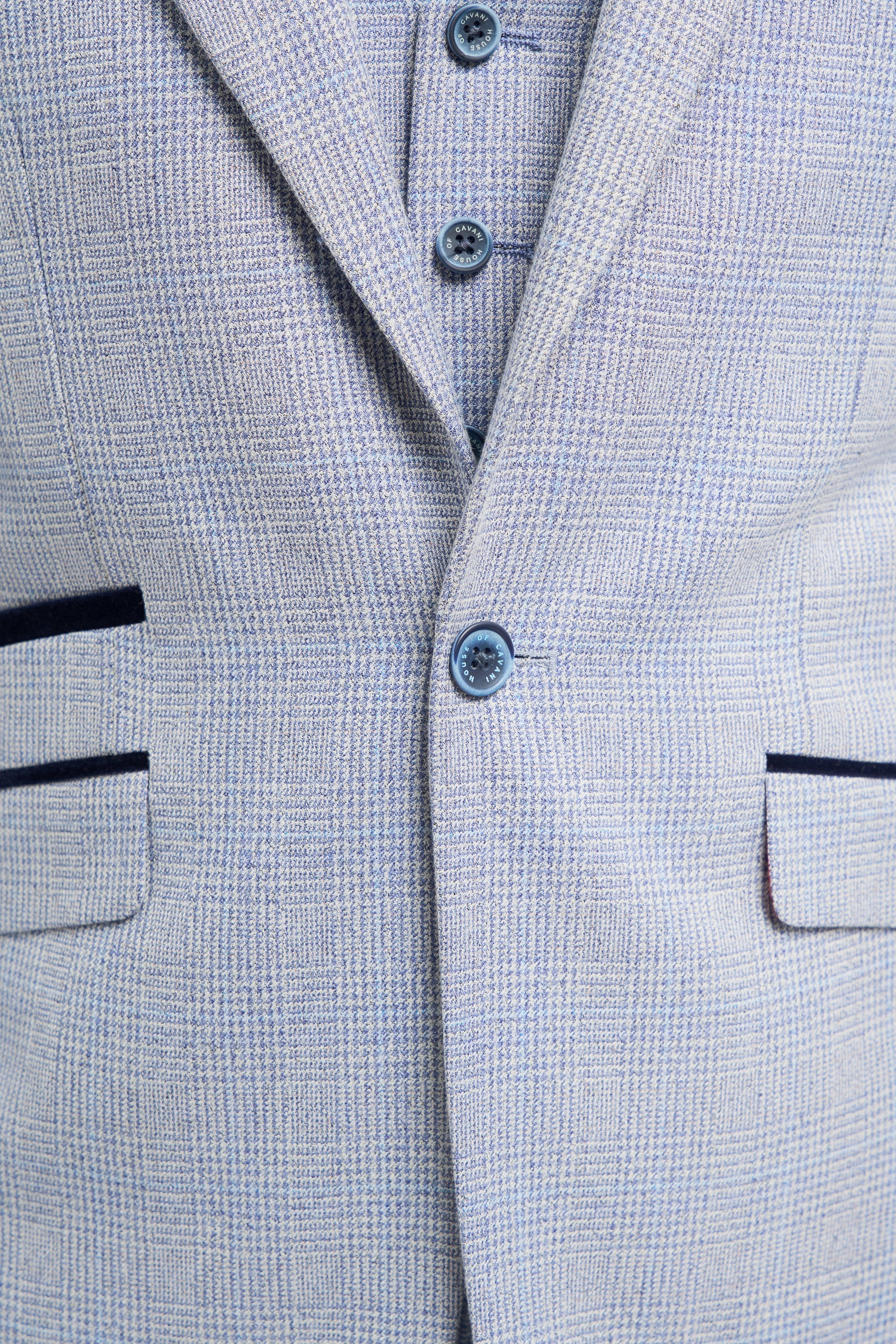 Caridi - Blazer de mariage bleu clair pour homme