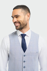 Caridi - Gilet de mariage bleu clair pour homme