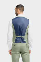 Gilet à carreaux vert sauge Caridi pour homme