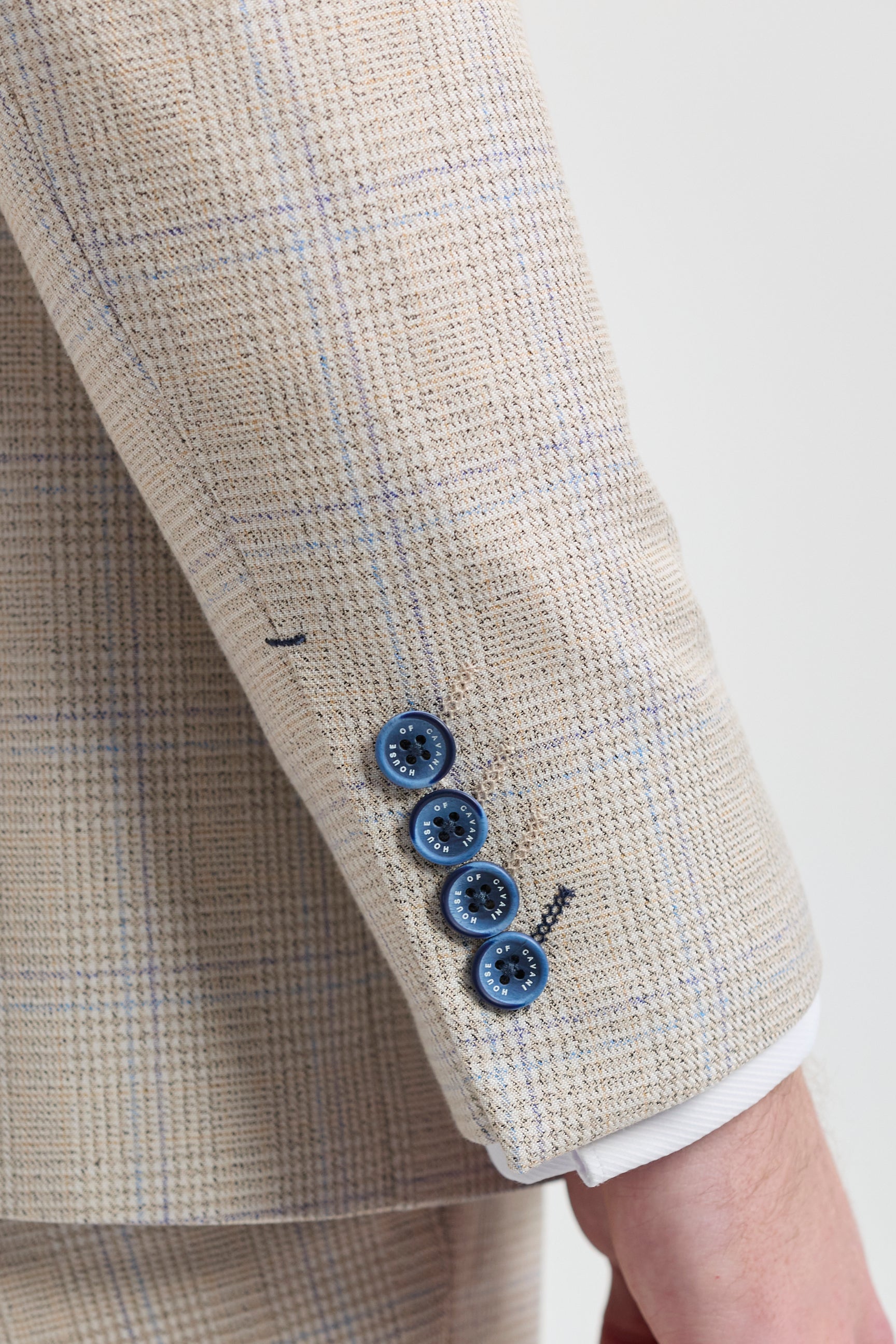 Costume de mariage trois pièces crème pour homme - Cavani Caridi