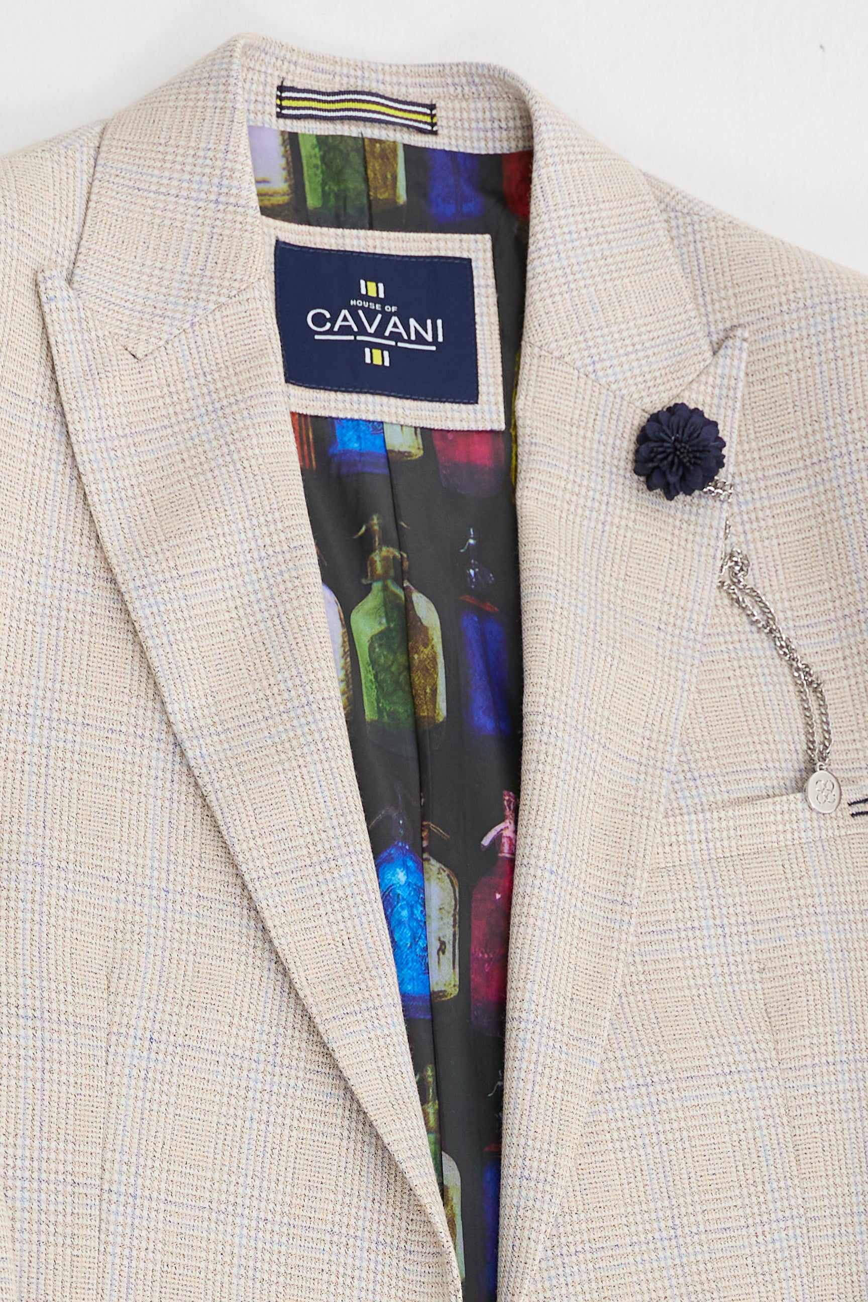 Costume de mariage trois pièces crème pour homme - Cavani Caridi