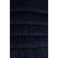 Caridi - Men's Tweed Navy Blue Waistcoat