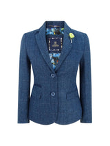Ladies Blue Tweed Formal Blazer