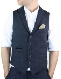 Cavani Martez - Men's Herringbone Tweed Waitcoat