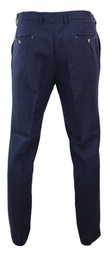 Mens Vintage Tweed Suit Trousers - Navy
