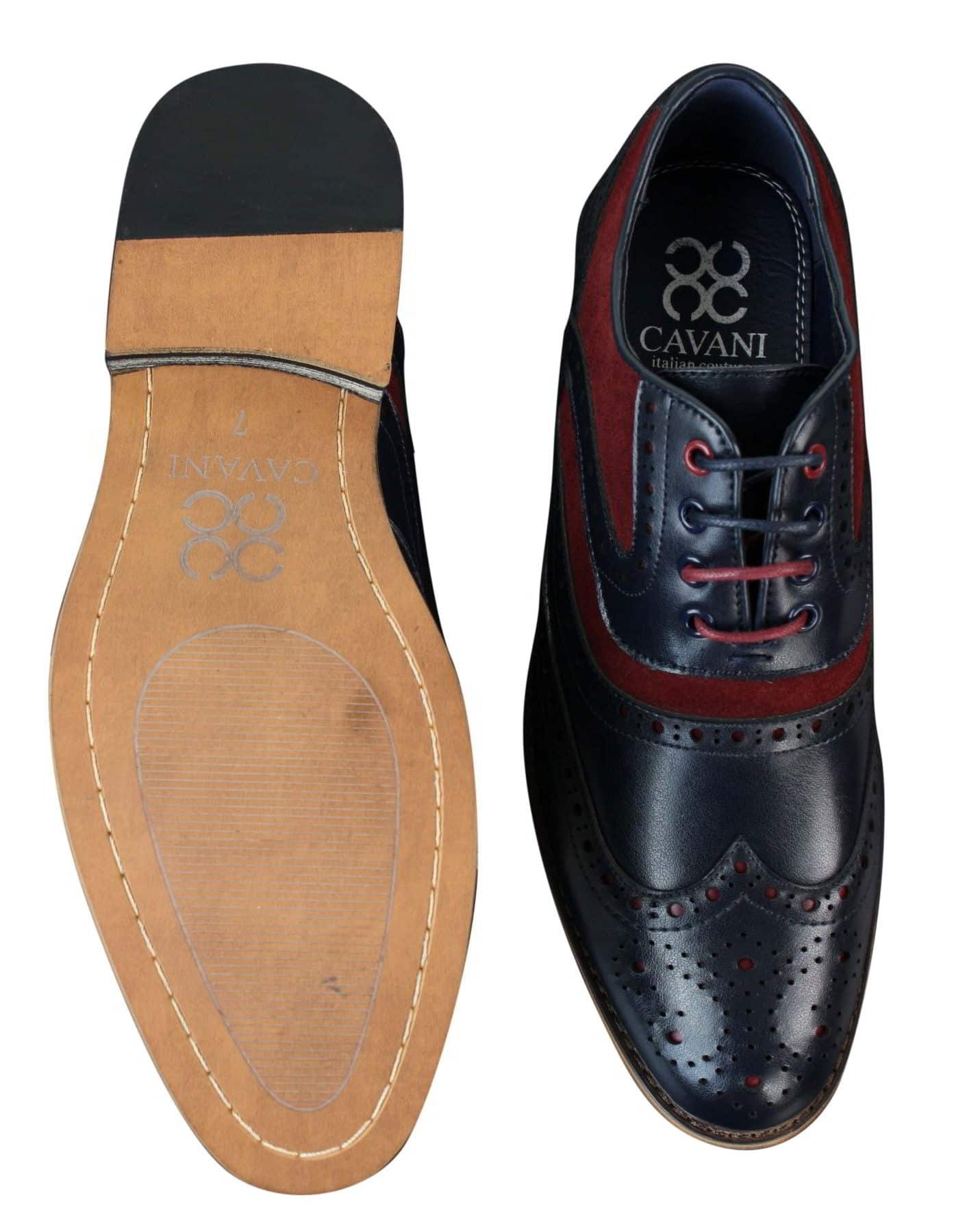 Mens Real Leather & Suede Laced Gatsby Brouges Smart Casual Designer Retro Shoes