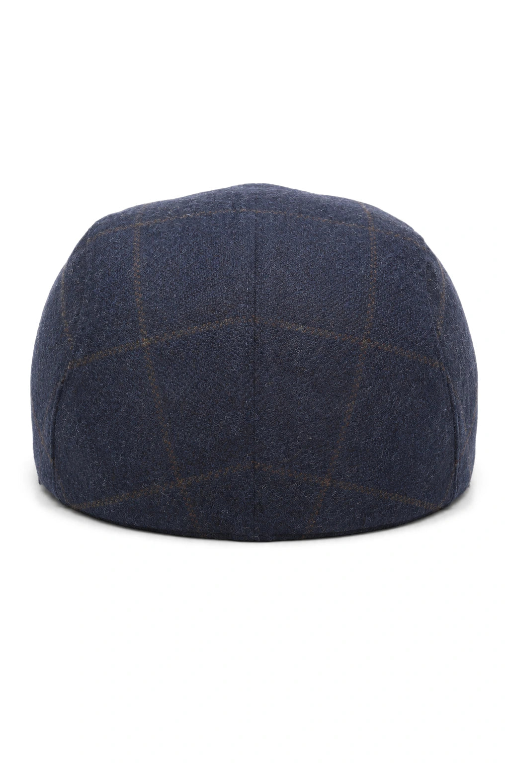 Casquette plate Cavani Kempson - Chapeau grand-père vintage en tweed et laine à carreaux pour homme - Vert olive/Bleu marine