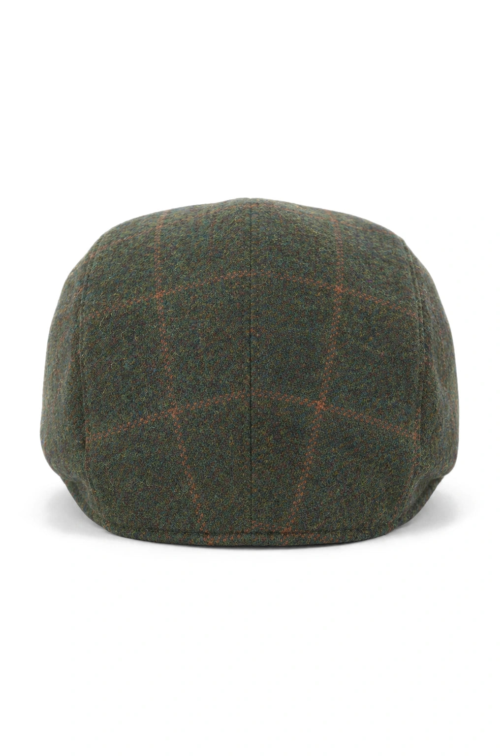 Casquette plate Cavani Kempson - Chapeau grand-père vintage en tweed et laine à carreaux pour homme - Vert olive/Bleu marine