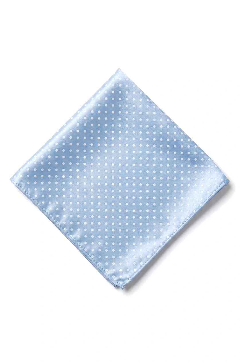 Cravate en satin Cavani - Ensemble cravate, mouchoir et pince à cravate assortis en satin de soie pour homme, à pois, idéal pour mariage, bal ou bureau. Motif à pois.
