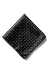 Cravate en satin Cavani - Ensemble cravate, mouchoir et pince à cravate assortis en satin de soie pour homme, à pois, idéal pour mariage, bal ou bureau. Motif à pois.