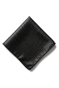 Cravate en satin Cavani - Ensemble cravate, mouchoir et pince à cravate assortis en satin de soie pour homme, à pois, idéal pour mariage, bal ou bureau. Motif à pois.