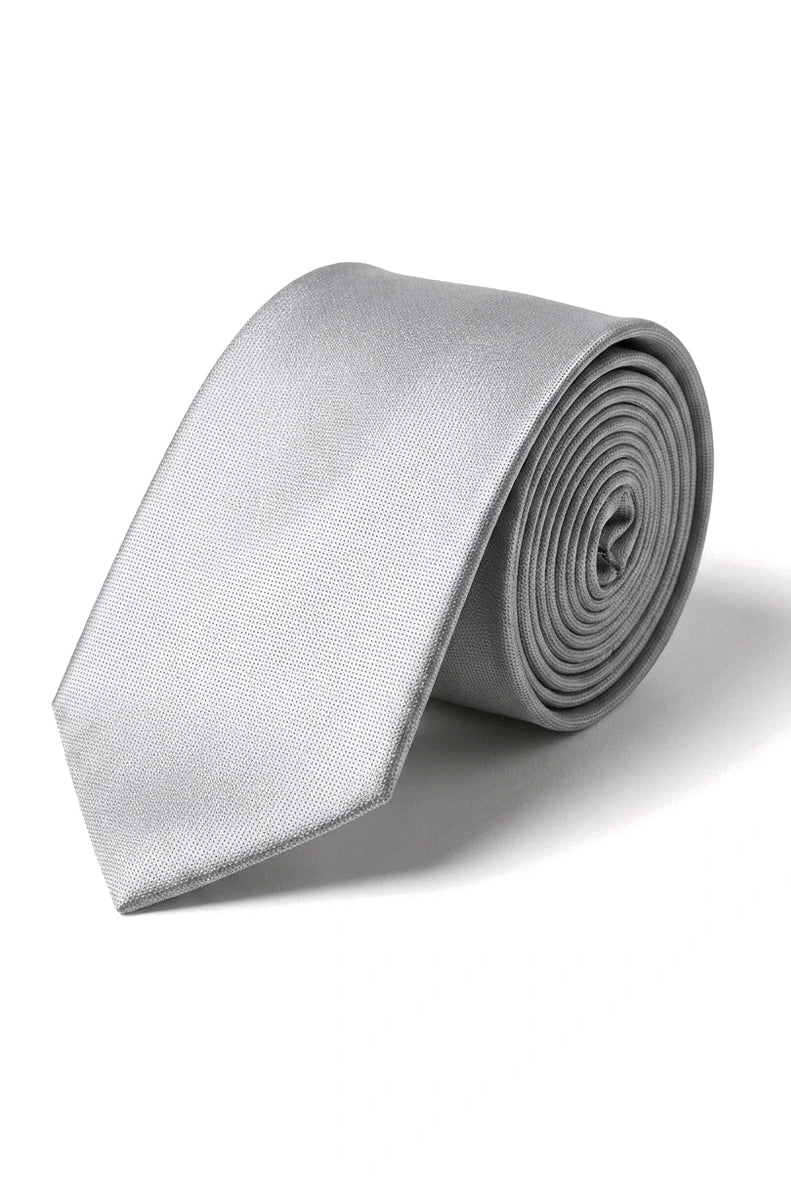 Cravate en satin Cavani - Ensemble cravate, mouchoir et pince à cravate assortis en satin de soie pour homme, à pois, idéal pour mariage, bal ou bureau. Motif à pois.