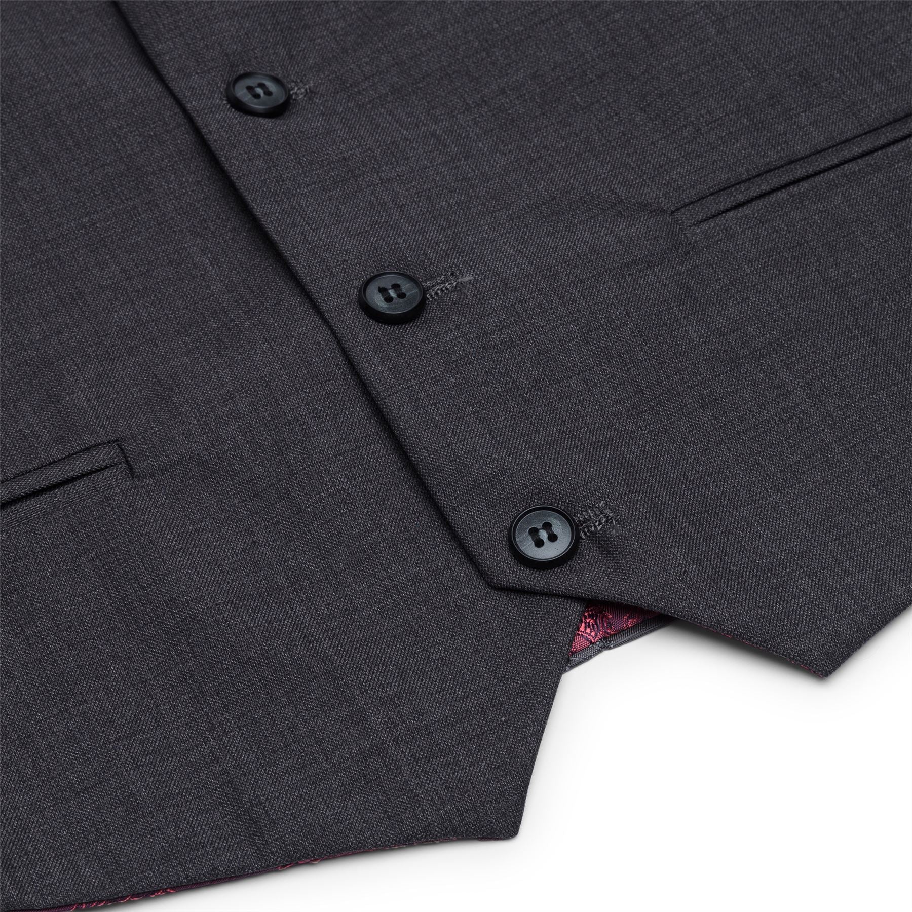 Boys 3 Piece Charcoal Dark Grey Suit Classic Wedding Party Vintage