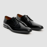 Chester - Chaussures Derby noires cirées pour hommes
